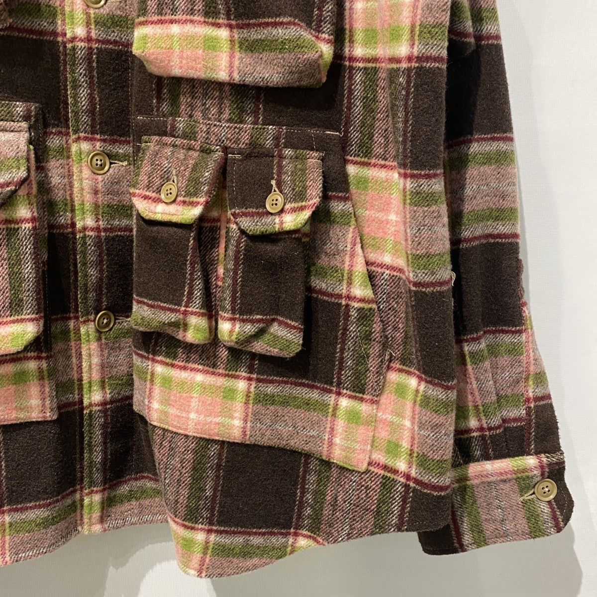 Explorer Shirt Jacket Poly Wool Plaidチェックエクスプローラーシャツジャケット
