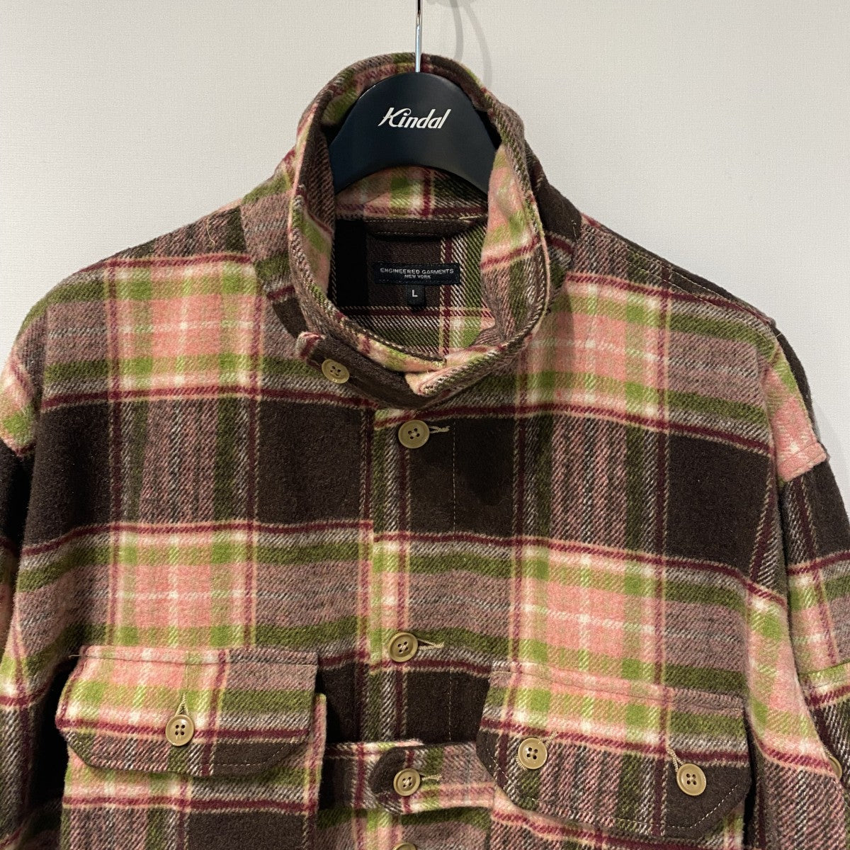Explorer Shirt Jacket Poly Wool Plaidチェックエクスプローラーシャツジャケット