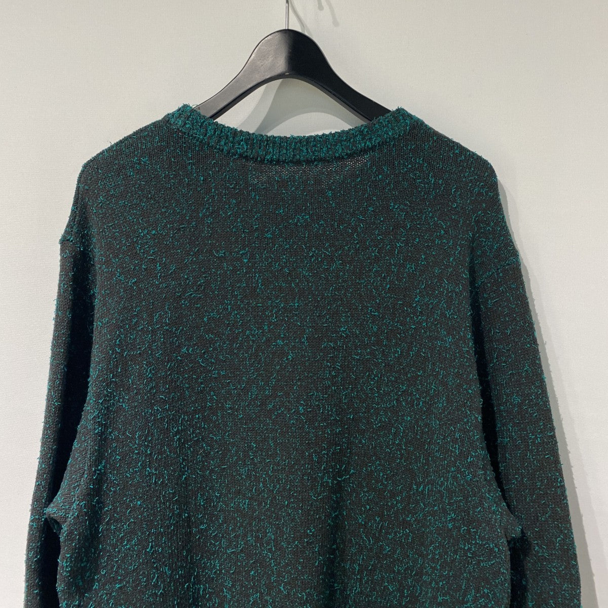 23SSCREW NECK KNITコットンナイロン加工ニットセーター