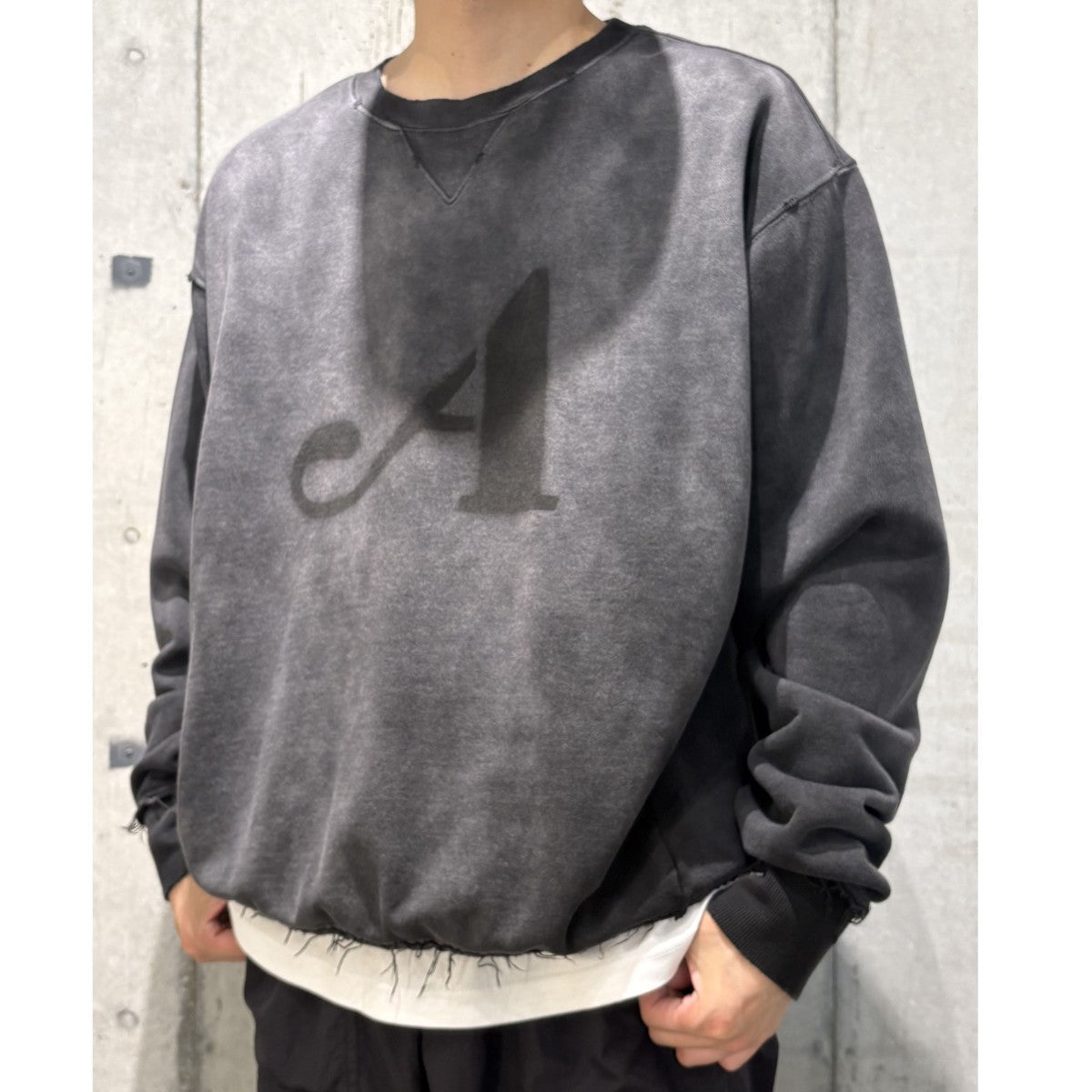 24AWCrewneck Sweatshirt Vintageヴィンテージ加工カットオフスウェット