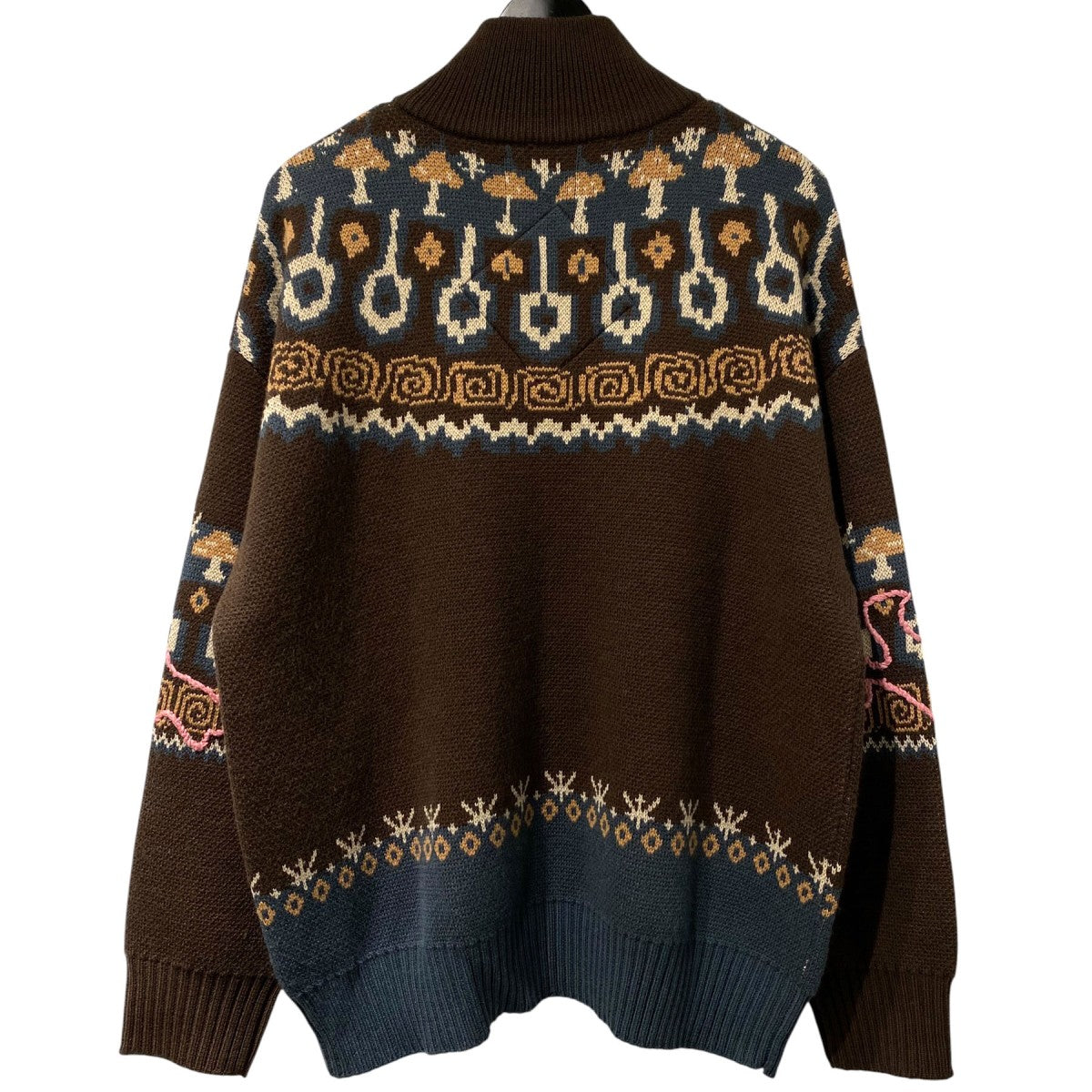 Mirage Fairisle Zip Thru Knit刺繍ZIPカーディガン