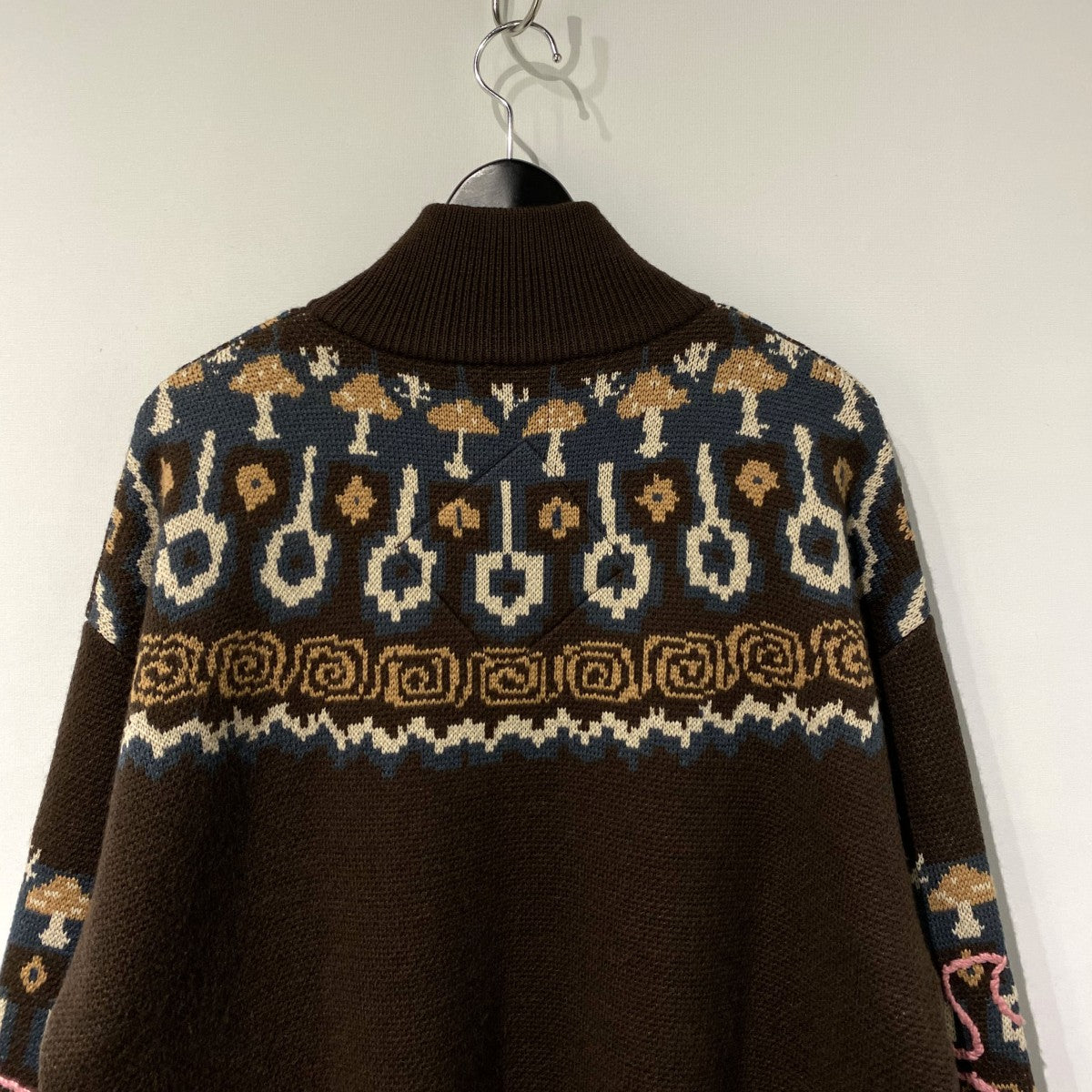 Mirage Fairisle Zip Thru Knit刺繍ZIPカーディガン