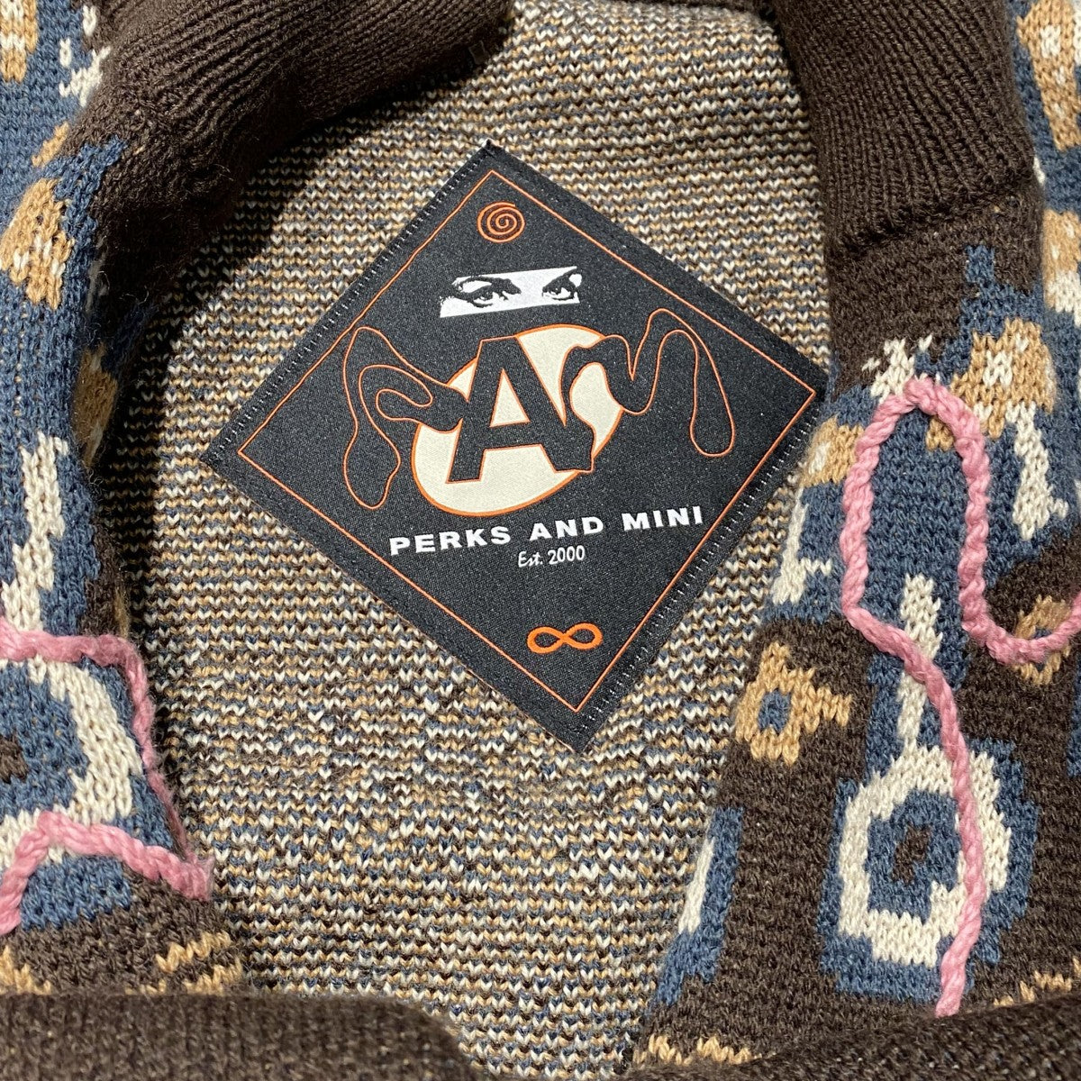 Mirage Fairisle Zip Thru Knit刺繍ZIPカーディガン