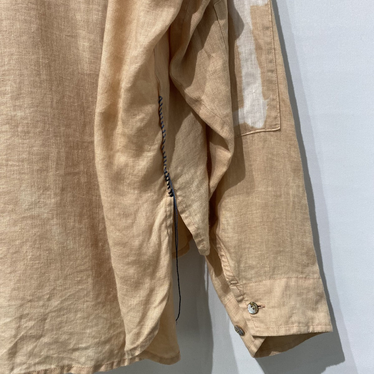 29th PLUM DYEING LONG SLEEVE SHIRT染め加工リネンシャツジャケット