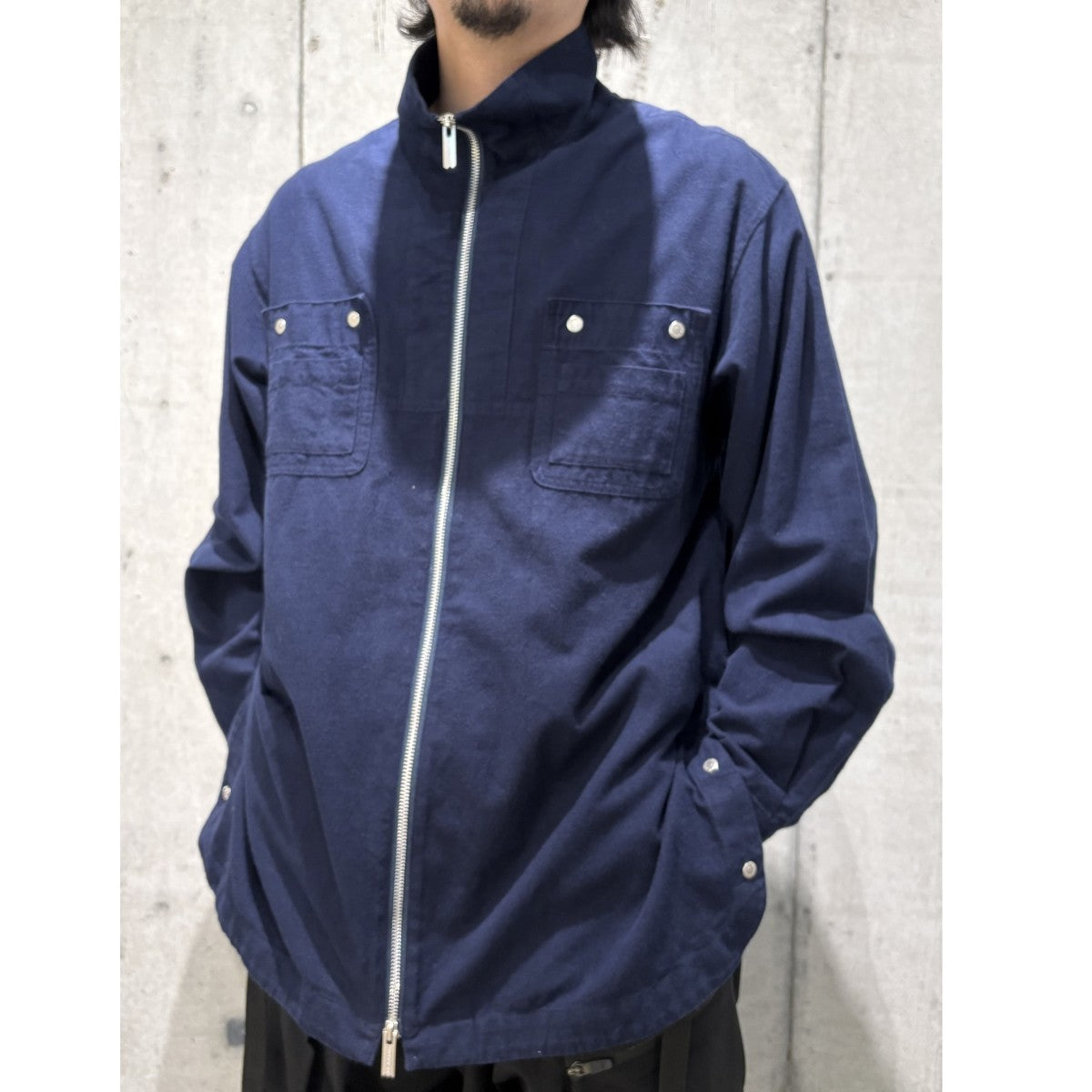 22AWFLANNEL ZIP SHIRTフランネルZIPサイドボタンシャツジャケットWM2273103