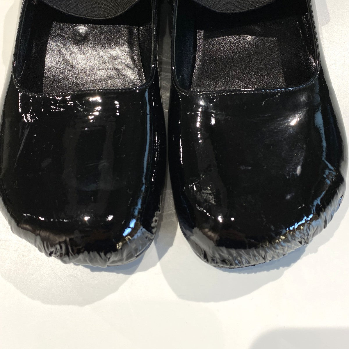 パテントフラットバレエシューズ靴エナメル