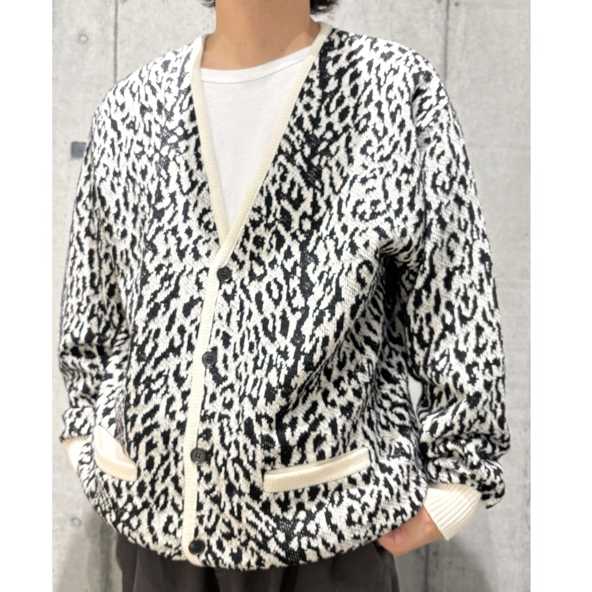 26SSLeopard Jacquard Knit Cardigan(TYPE-1)レオパードジャガードニットカーディガン26SS-WMK-KN14