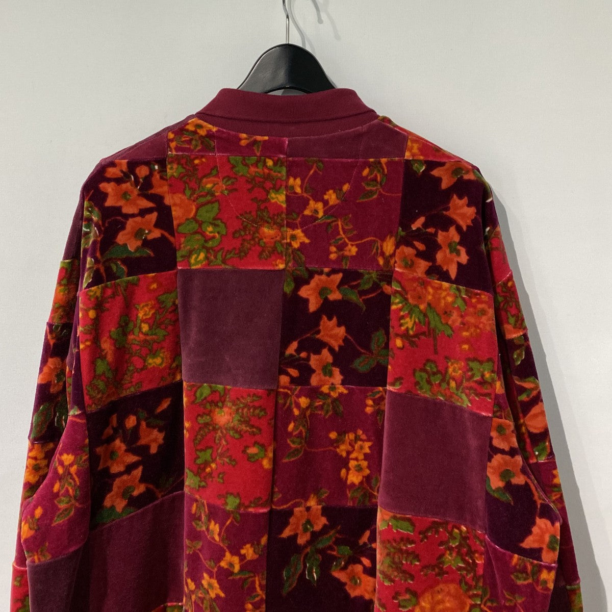 21FWFloral Patchwork Velour L／S Poloフローラルパッチワークベロアポロシャツ