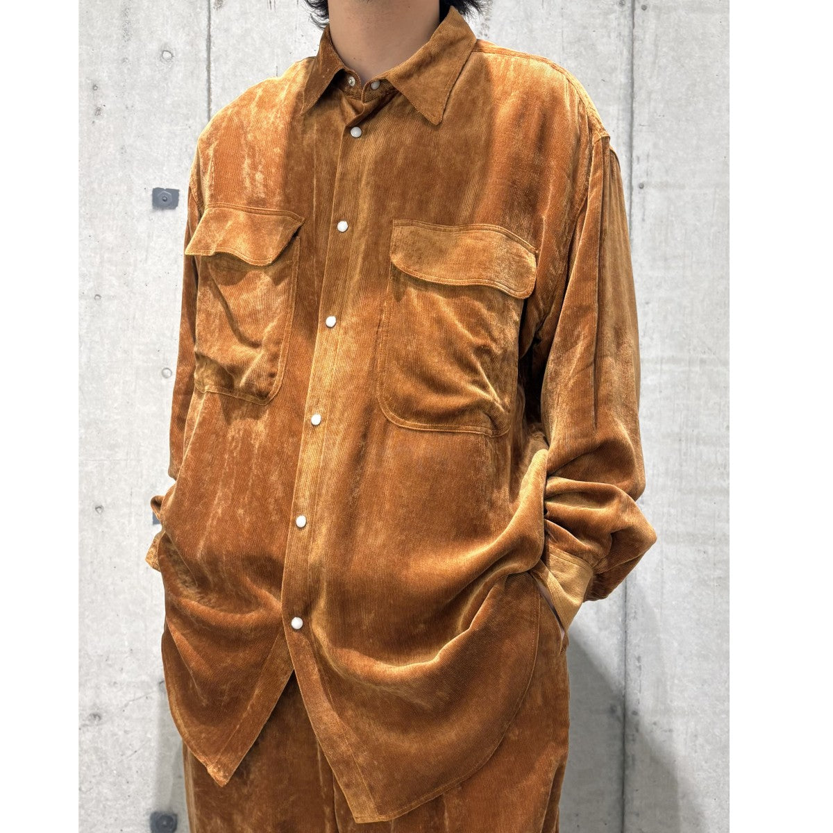 25AWRayon Corduroy Western Shirt＆1Pleated Easy Pantsコーデュロイウエスタンシャツ＆イージーパンツ セットアップ