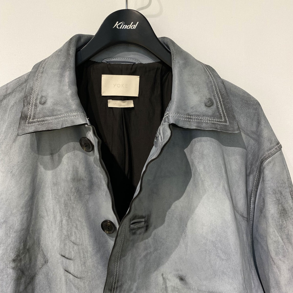 23AWCUT-OFF LEATHER CAR COATカットオフシープレザーカーコート ジャケット