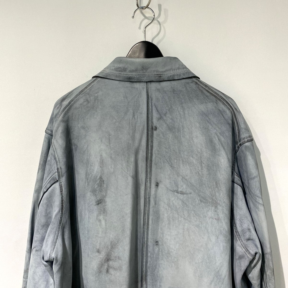 23AWCUT-OFF LEATHER CAR COATカットオフシープレザーカーコート ジャケット