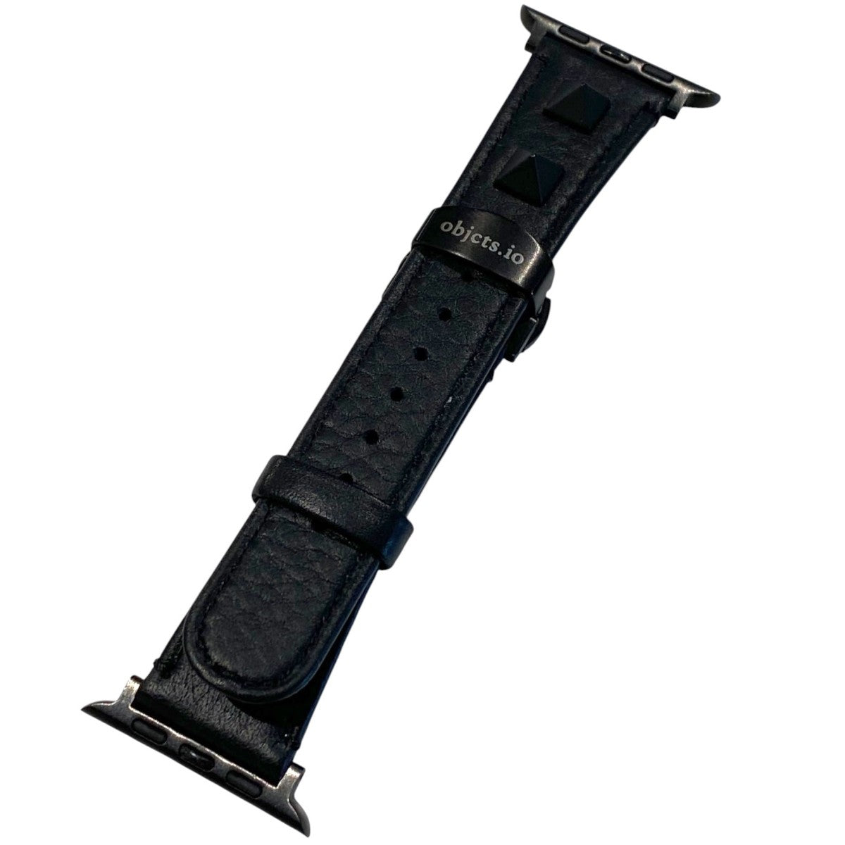 25SSレザーハイブリッドバンド スタッズ for Apple Watchアップルウォッチ対応防水シュリンクレザーベルト