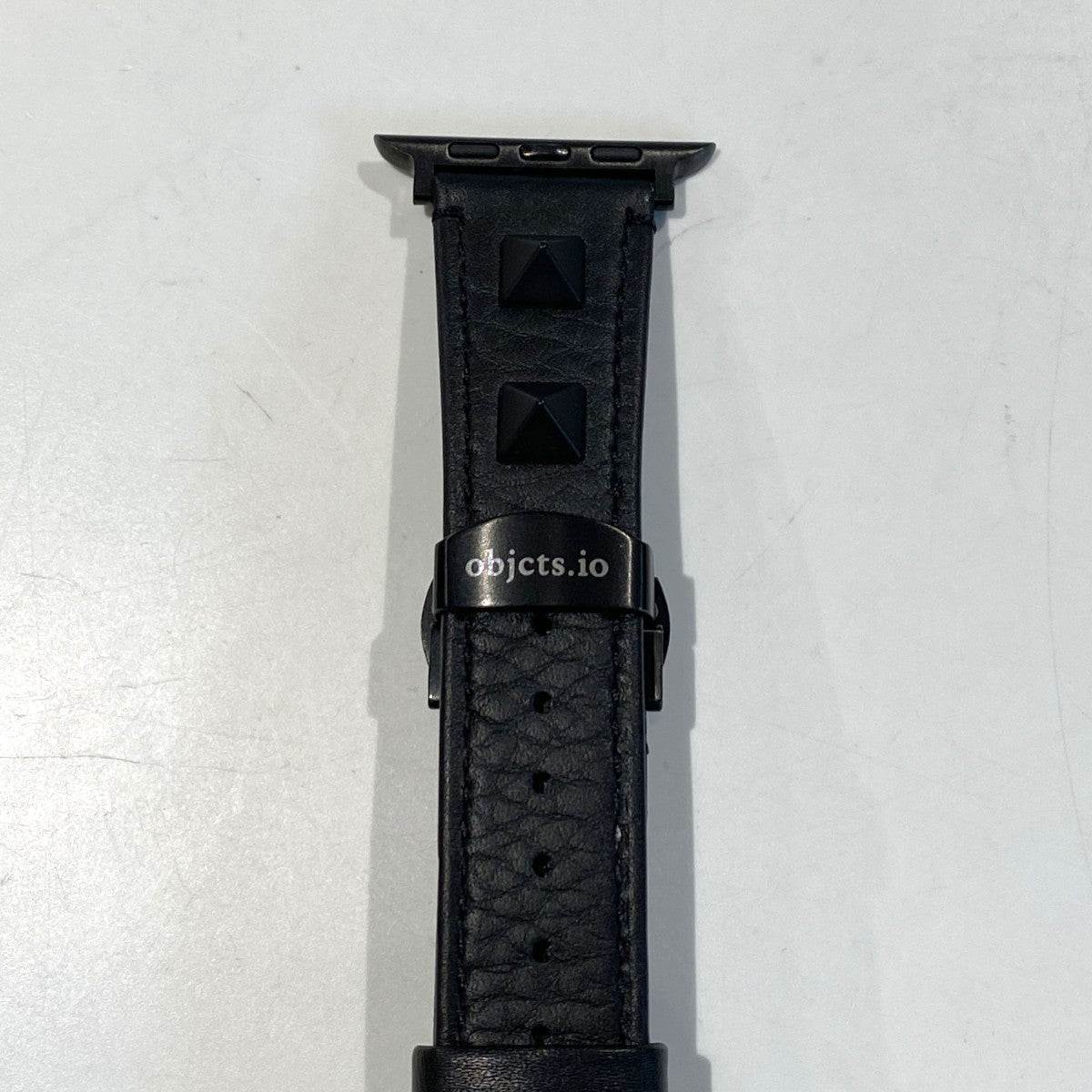 25SSレザーハイブリッドバンド スタッズ for Apple Watchアップルウォッチ対応防水シュリンクレザーベルト