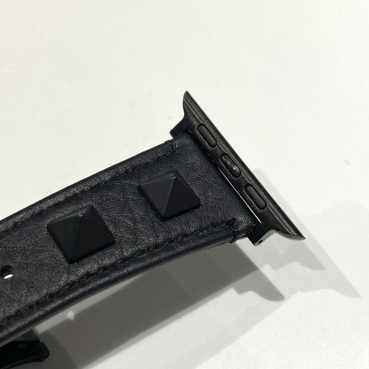 25SSレザーハイブリッドバンド スタッズ for Apple Watchアップルウォッチ対応防水シュリンクレザーベルト