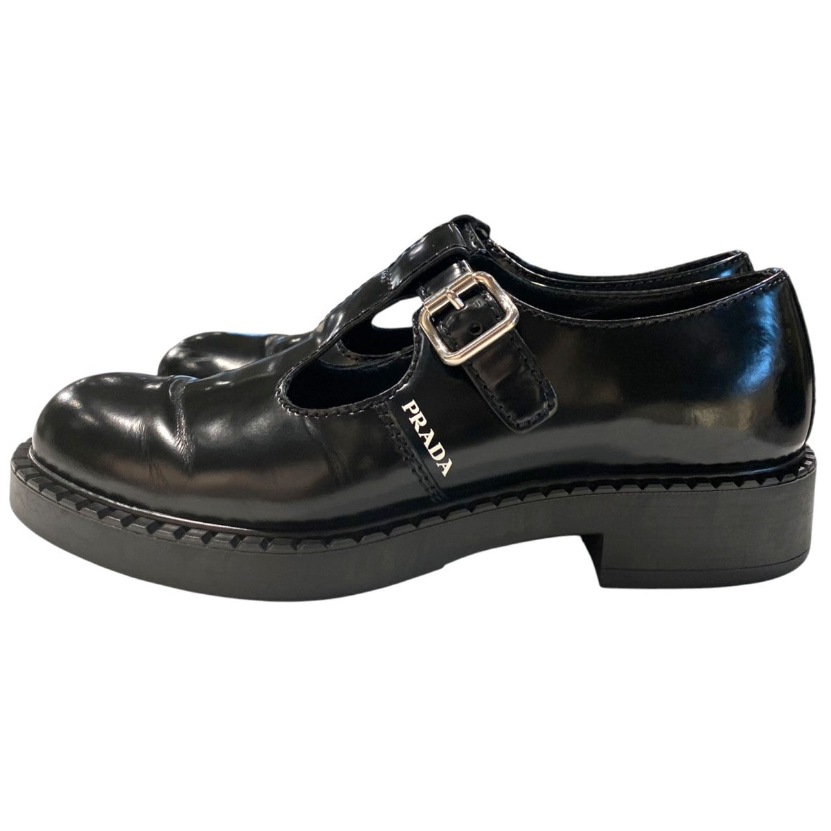 PRADA MARY JANE T-strap shoesメリージェーンTストラップレザーシューズ靴 古着・中古-1枚目のアイテム画像