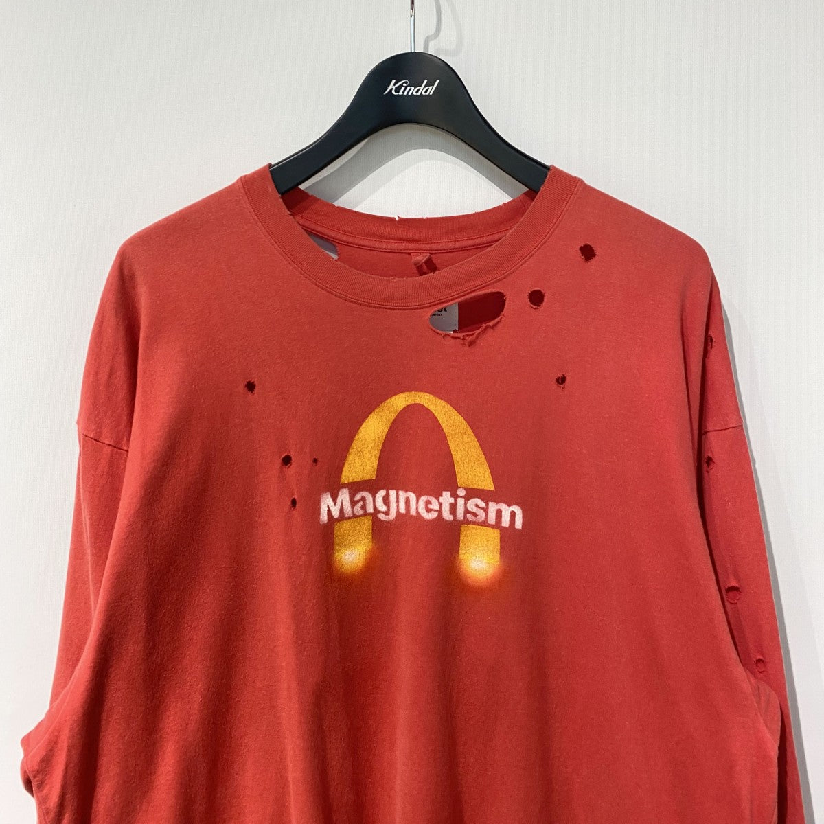 24AWMagnetic Long Sleeve T-ShirtダメージVintageヴィンテージ加工ロングスリーブロンT