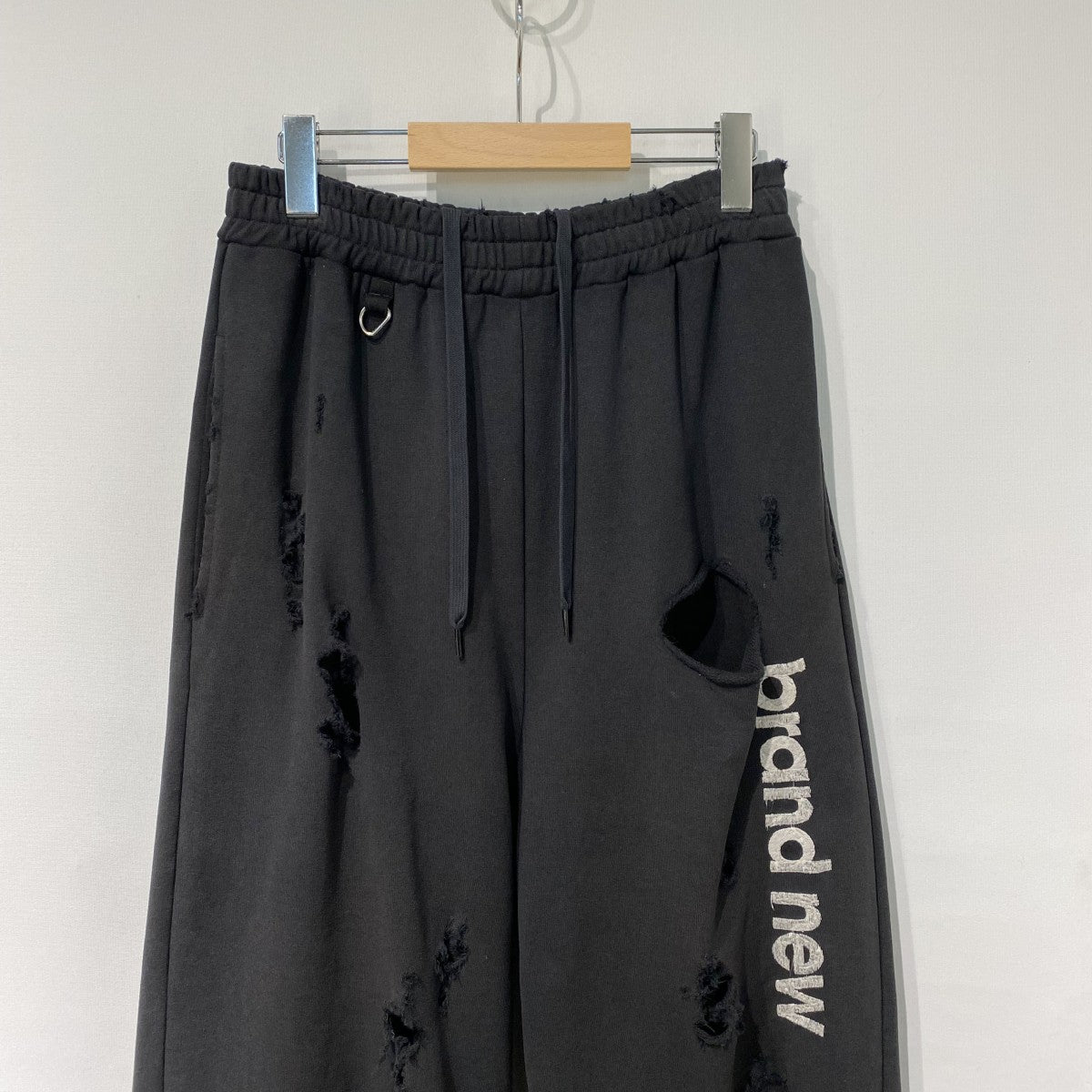 23SSDestroyed Sweat PantsデストロイダメージVintageヴィンテージ加工イージースウェットワイトバギーパンツ