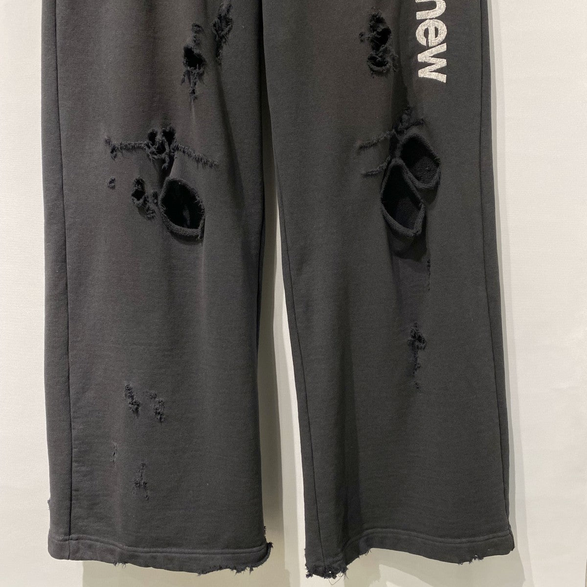 23SSDestroyed Sweat PantsデストロイダメージVintageヴィンテージ加工イージースウェットワイトバギーパンツ