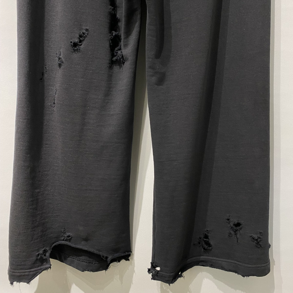 23SSDestroyed Sweat PantsデストロイダメージVintageヴィンテージ加工イージースウェットワイトバギーパンツ