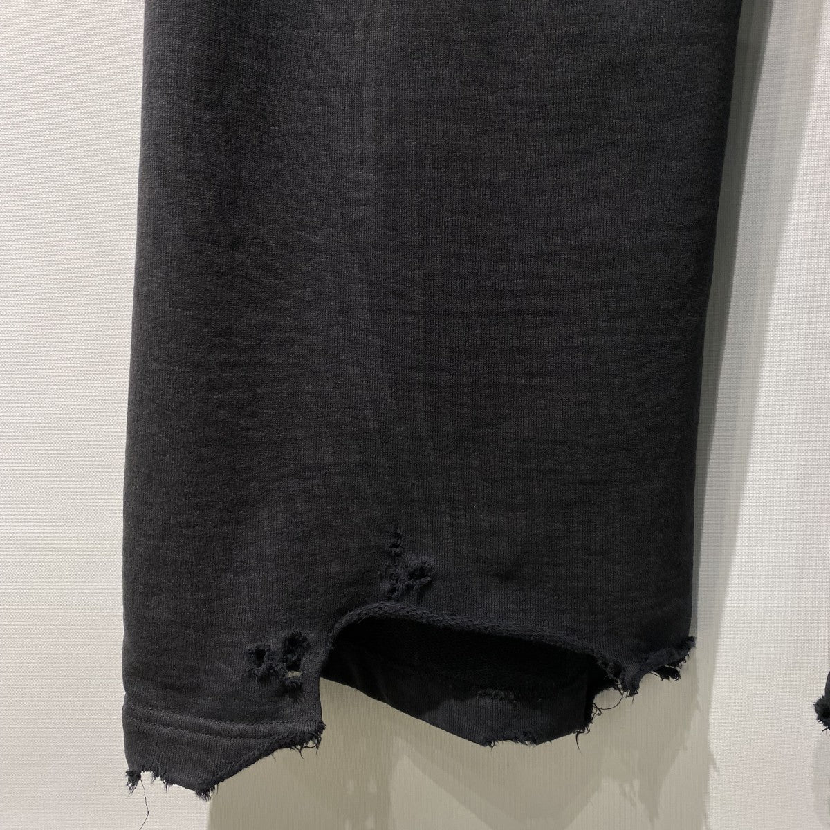 23SSDestroyed Sweat PantsデストロイダメージVintageヴィンテージ加工イージースウェットワイトバギーパンツ
