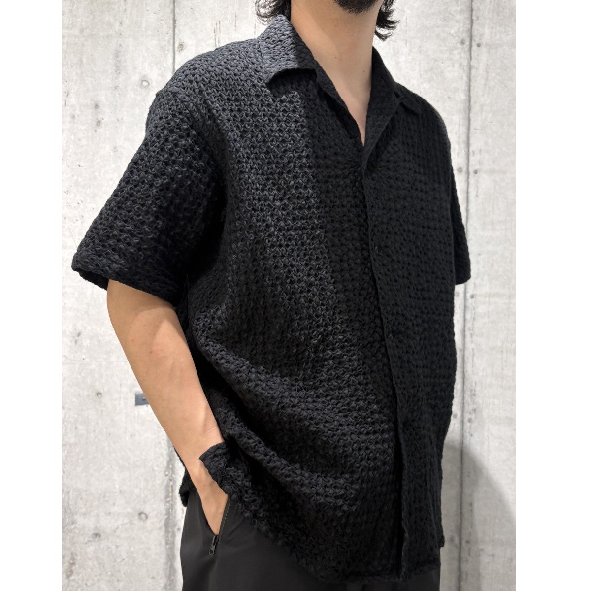 26SSEMBROIDERY OPEN COLLAR SHIRT刺繍オープンカラー半袖シャツ