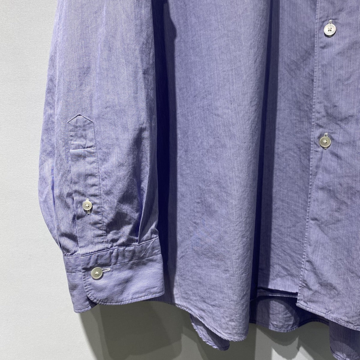COMOLI(コモリ) 22AWコモリシャツ サックスストライプ SAX STRIPE