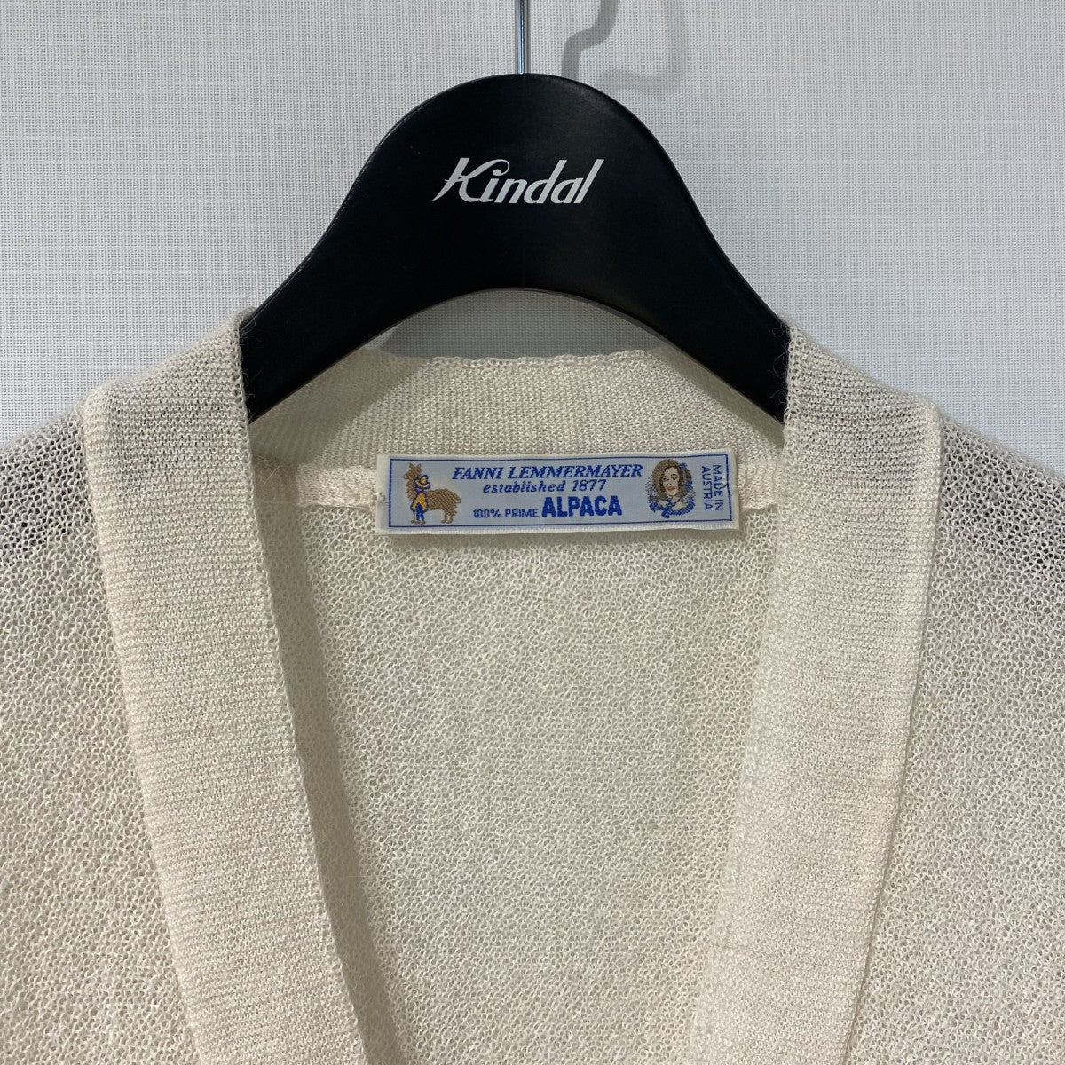 V-Cardigan Solid 1PLYウールカーディガン