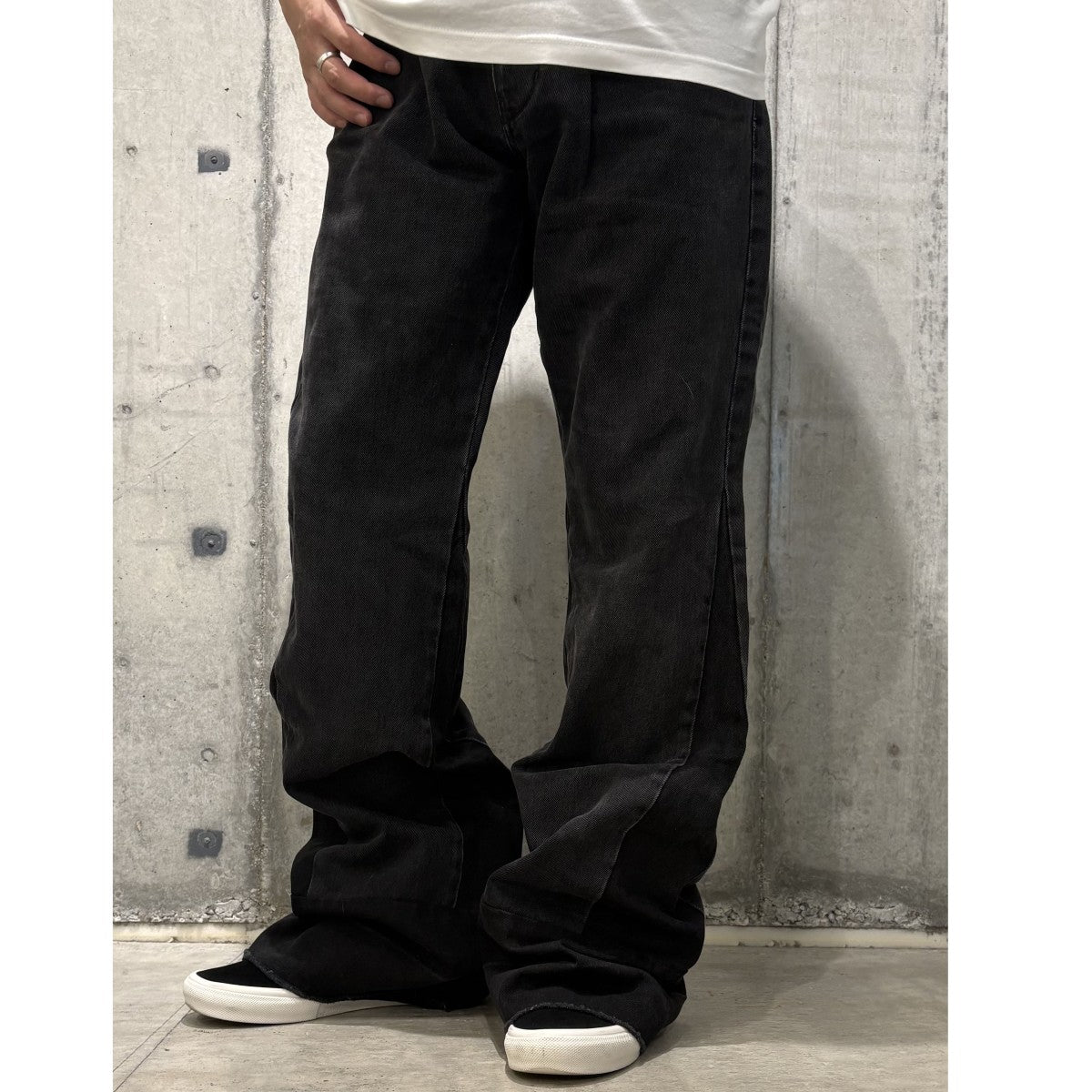 Flared Denim Workwear Pantsフレアデニム再構築デニムパンツ