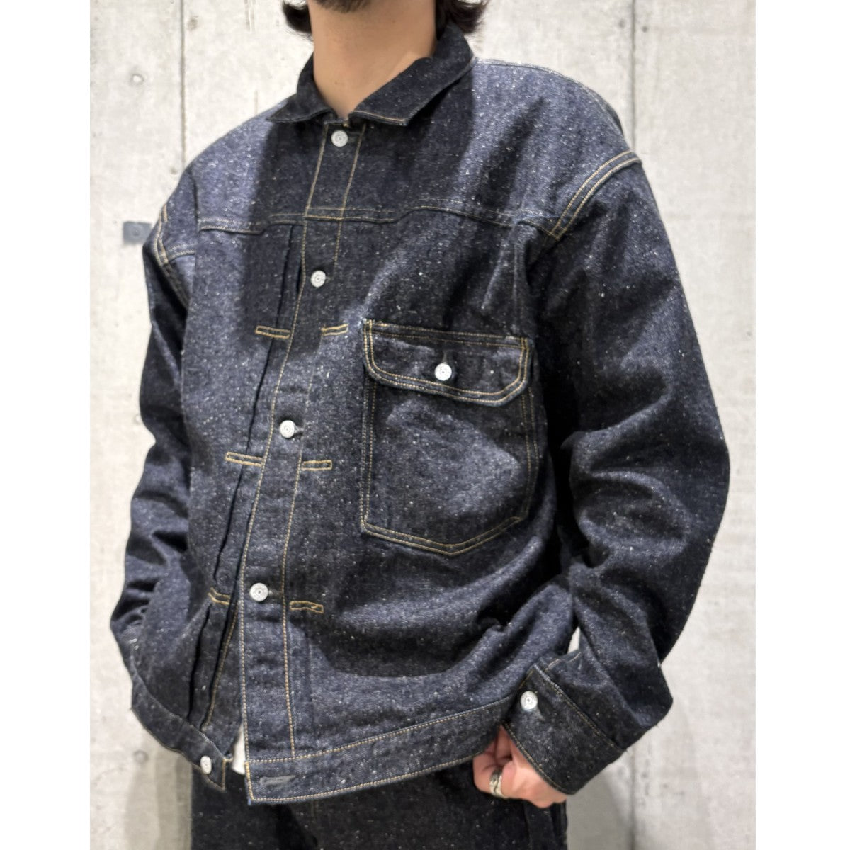 #012 LV36’s T-Back Jacket／ONE-WASHED ウォッシュ加工Tバックデニムジャケット