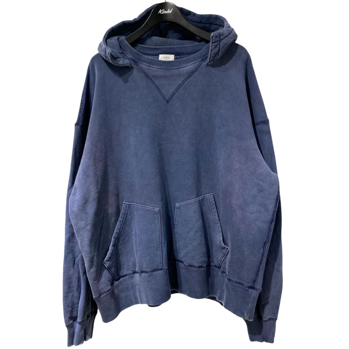Sweat parkaバイオフェード加工オーバーサイズスウェット