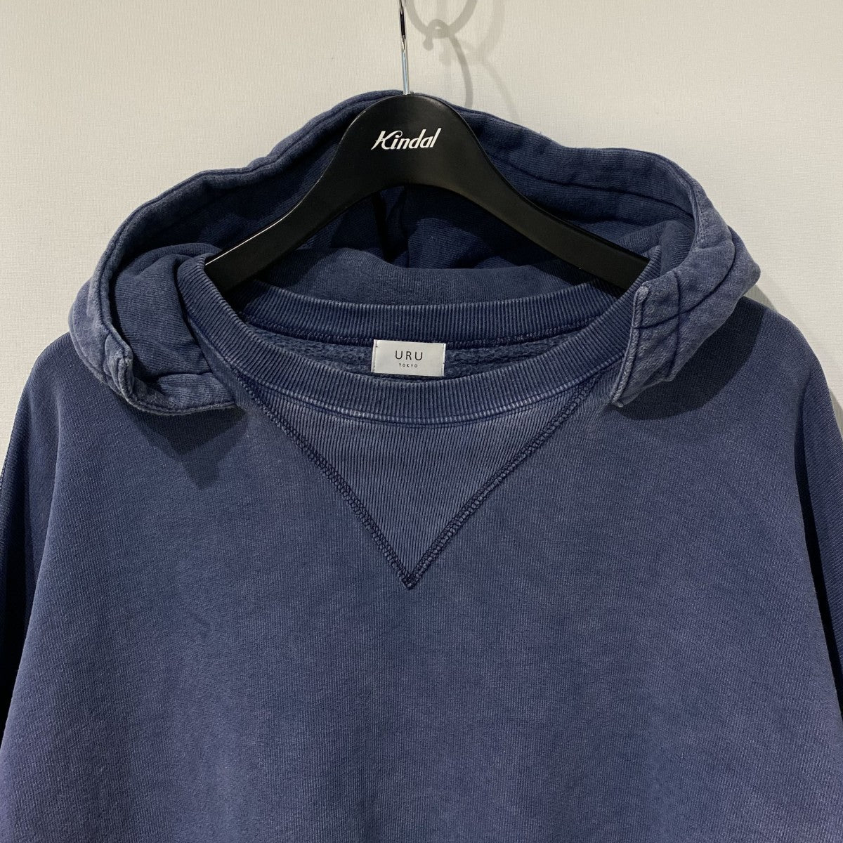Sweat parkaバイオフェード加工オーバーサイズスウェット