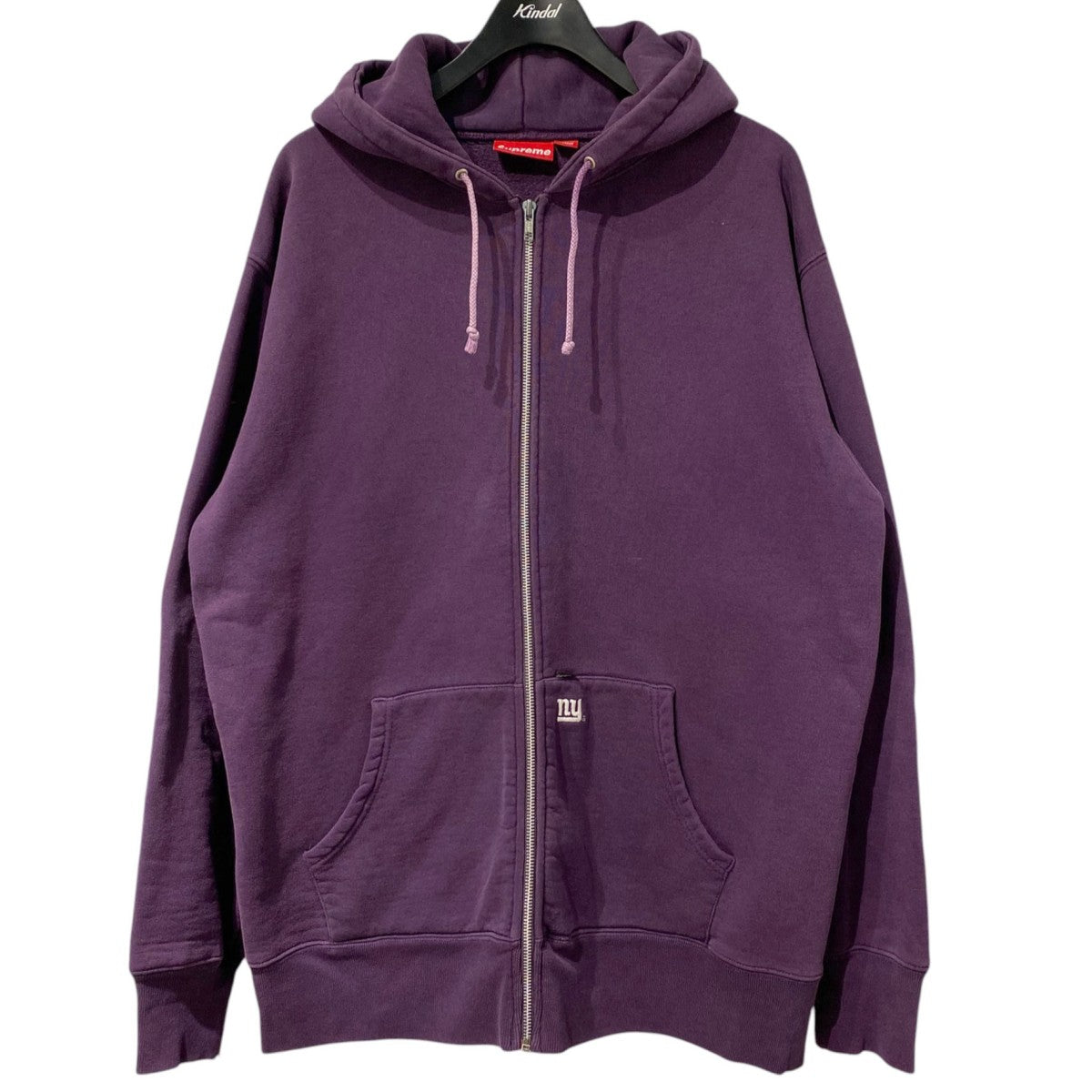 00's前半NY Logo Zip Up Hooded Sweatshirtフーディパーカー
