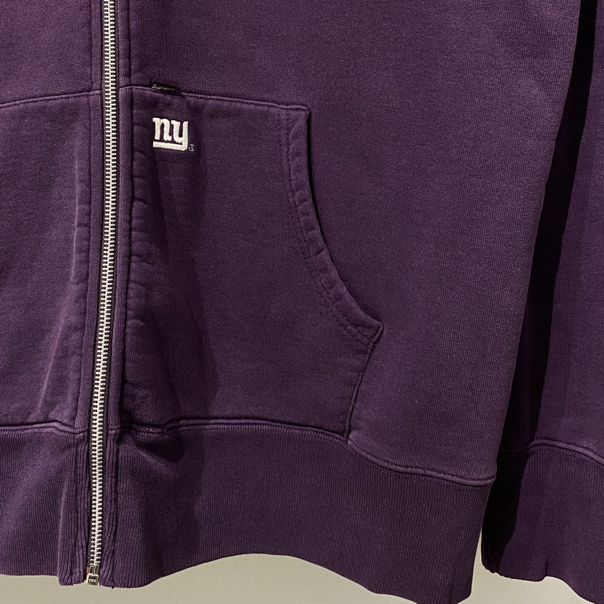00's前半NY Logo Zip Up Hooded Sweatshirtフーディパーカー