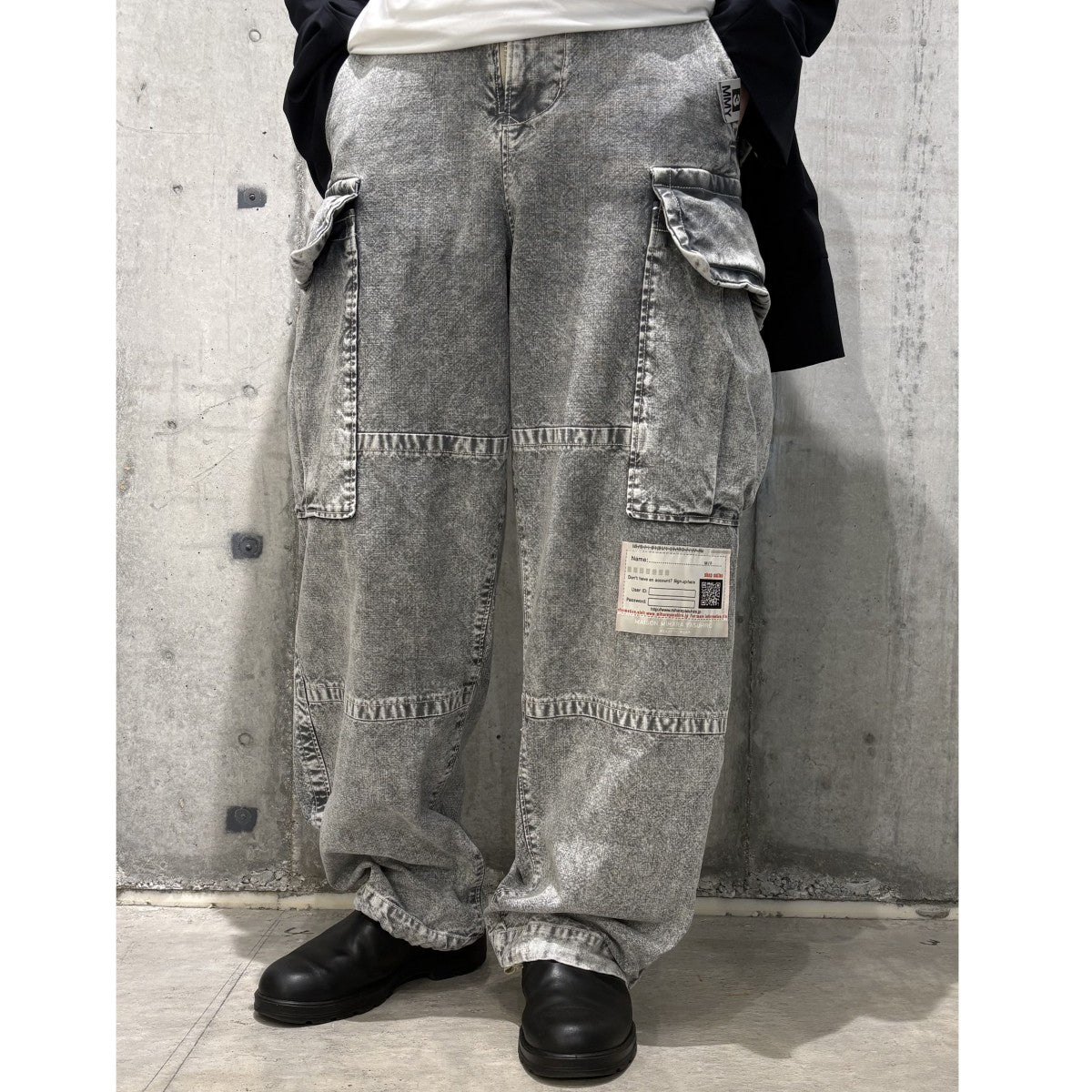 24AWAmateur Sewn Military Trousersミリタリー加工ワイドデニムパンツ