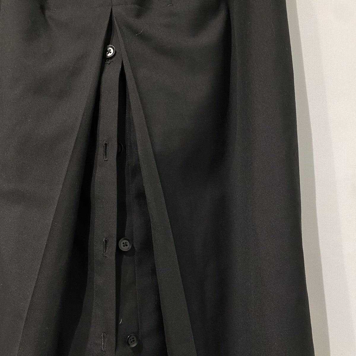 T-W Gabardine Wrap Pantsポリウールギャバジンラップワイドショーツパンツ