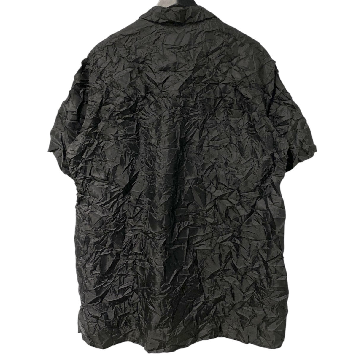 26SSPOLYESTER TAFFETA SIDE-GATHER OPEN -COLLAR SHIRT Pleatsプリーツ形状記憶サイドギャザーオープンカラーシャツ