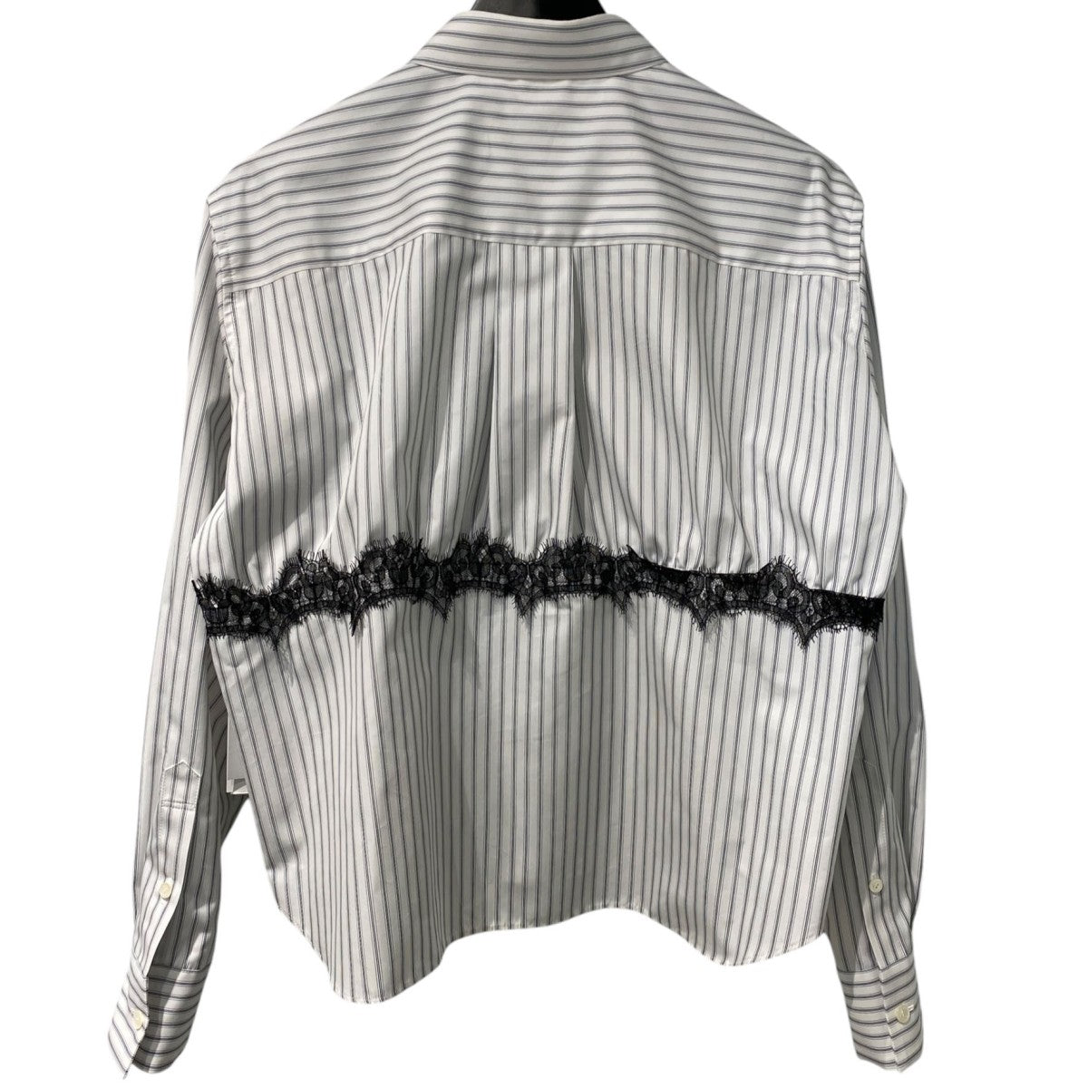 26SSPoplin Shirtレースストライプポプリンシャツ