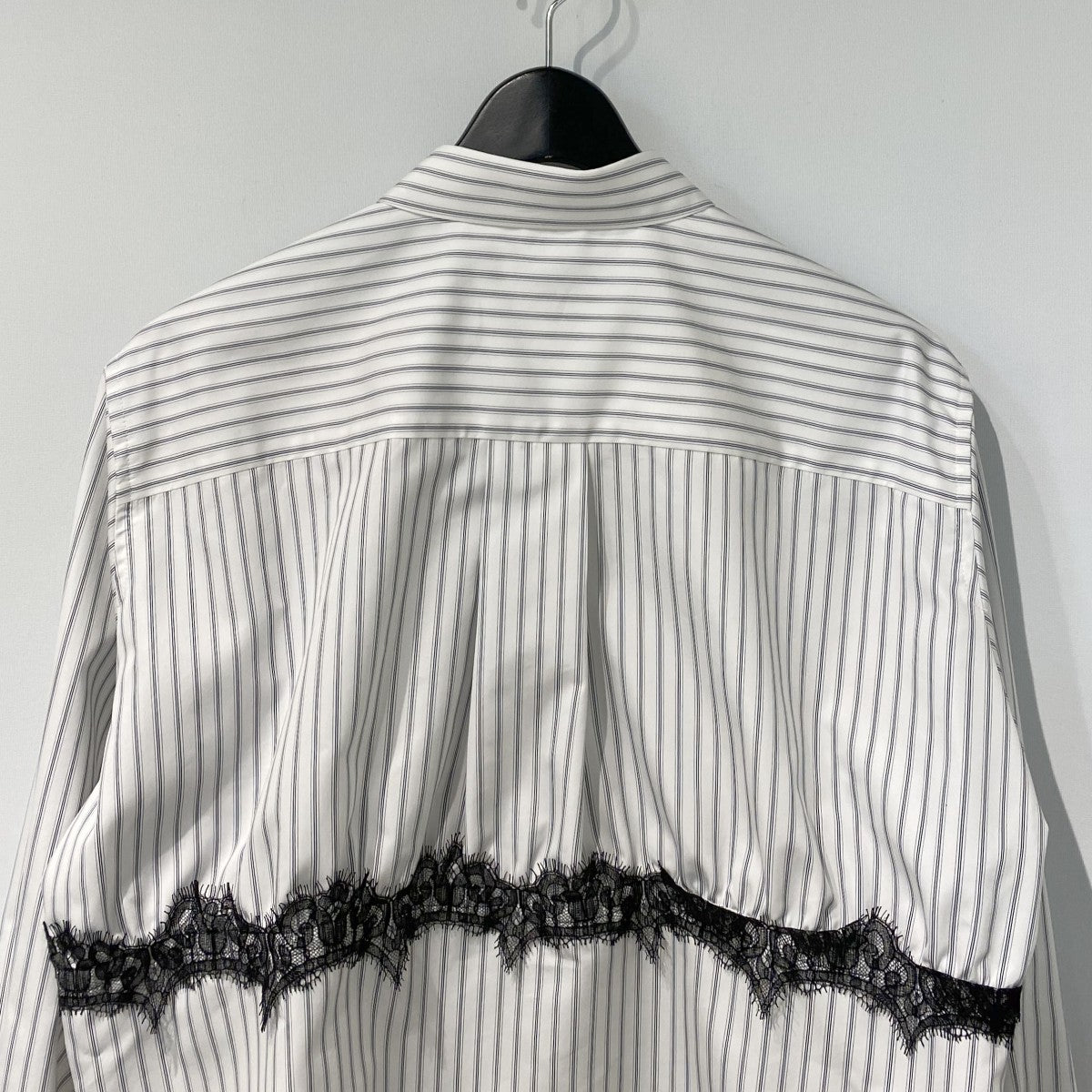 26SSPoplin Shirtレースストライプポプリンシャツ