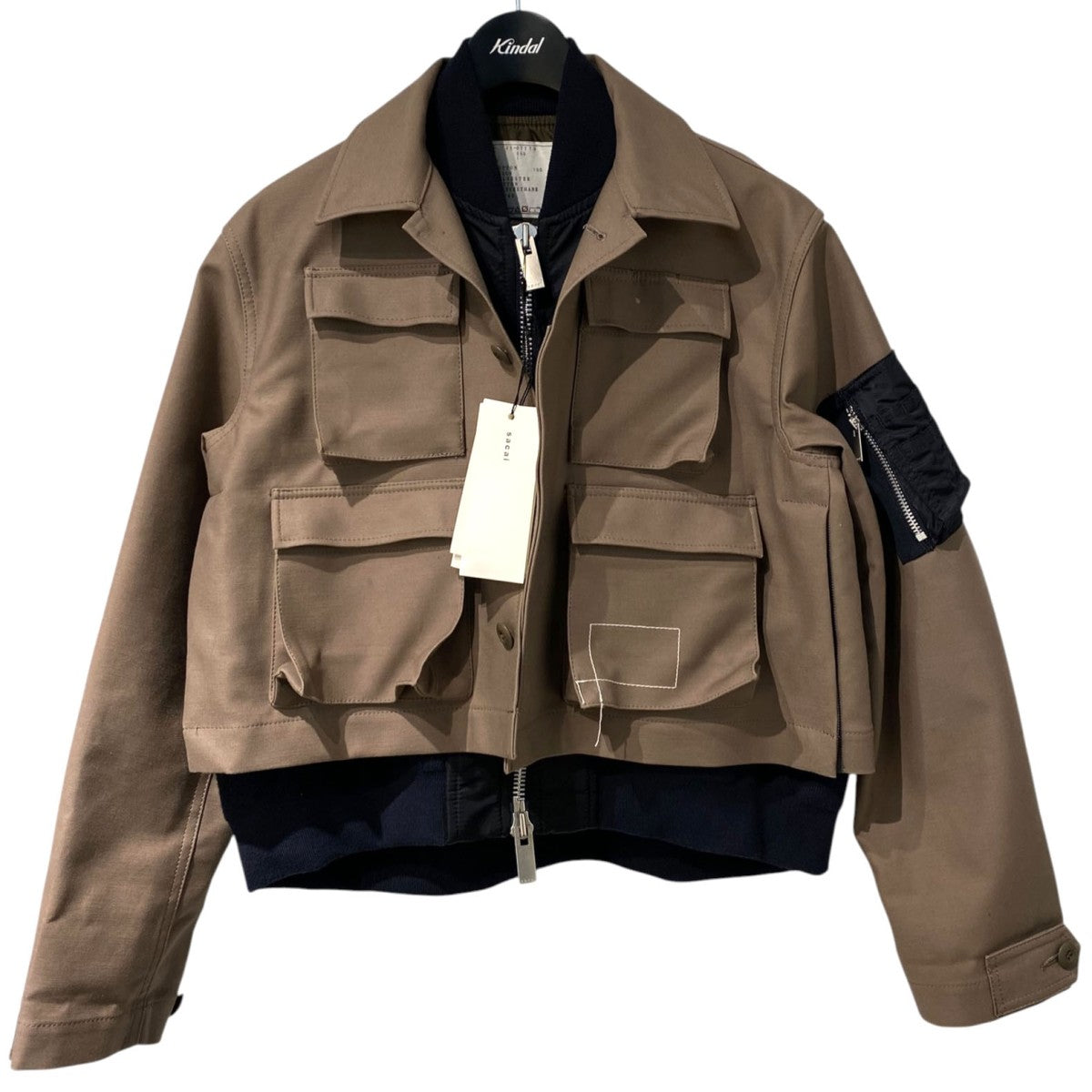 Sacai ナイロンツイルドッキングジャケット sacai×WTAPS Cotton Back SatinxNylon Twill Jacketコットンバック