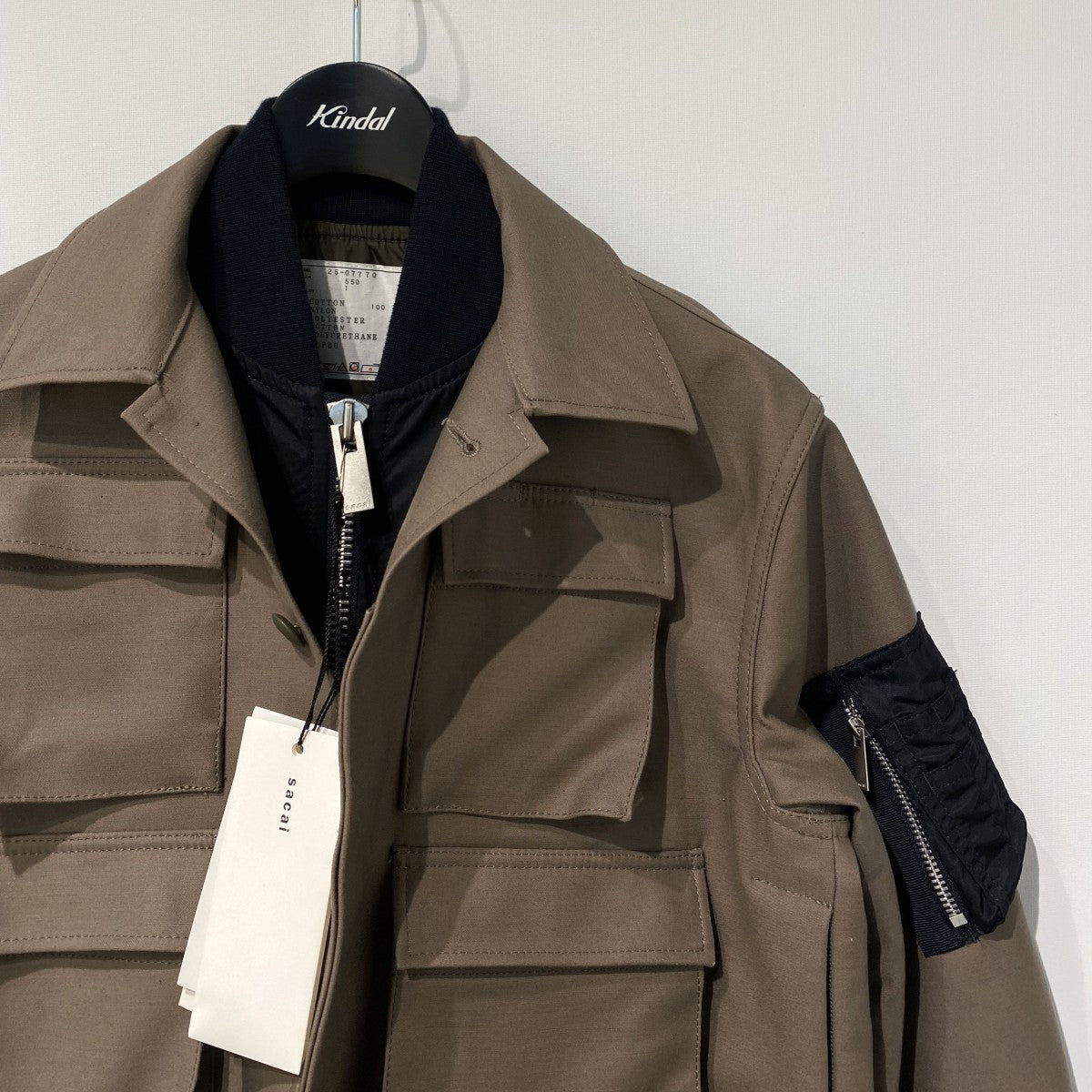 Cotton Back SatinxNylon Twill Jacketコットンバックサテン×ナイロンツイルドッキングジャケット