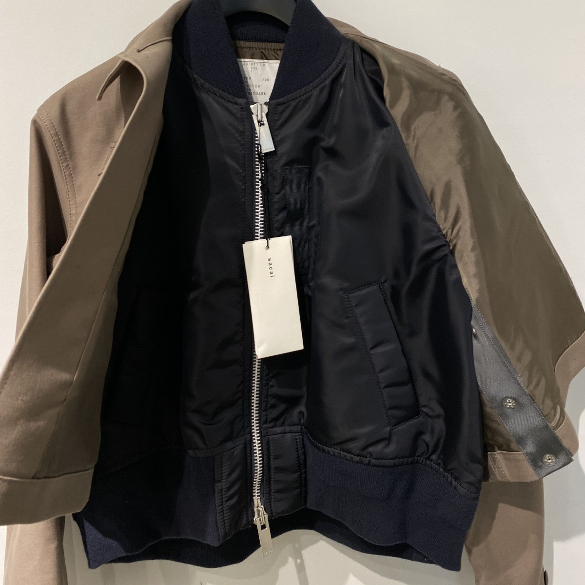 Cotton Back SatinxNylon Twill Jacketコットンバックサテン×ナイロンツイルドッキングジャケット