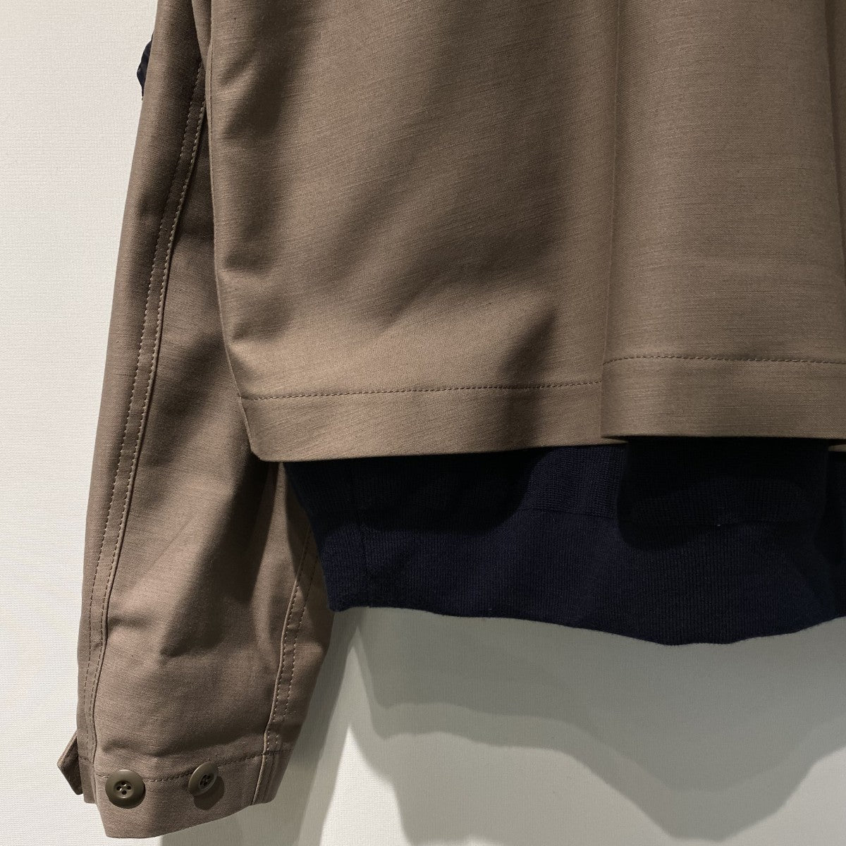 Cotton Back SatinxNylon Twill Jacketコットンバックサテン×ナイロンツイルドッキングジャケット