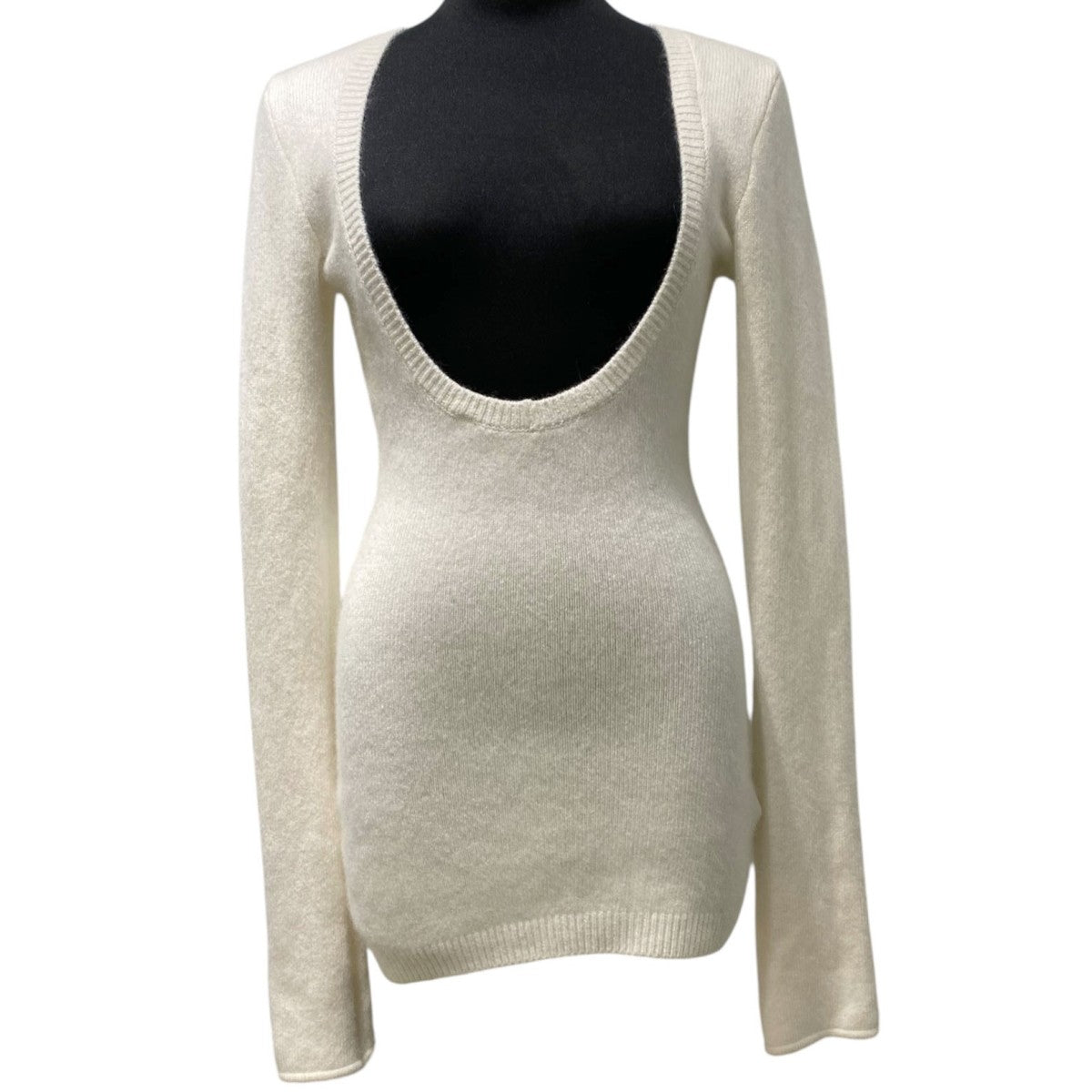 23AWFTC234-0720 KnitヴァルーズVネックストレッチロングニットセーター