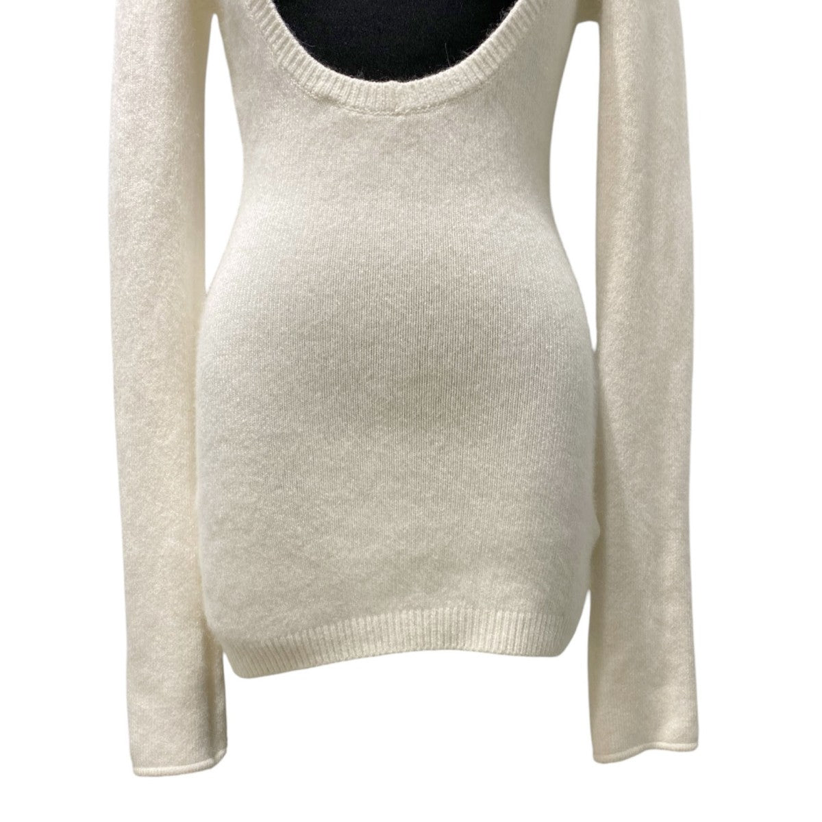 23AWFTC234-0720 KnitヴァルーズVネックストレッチロングニットセーター
