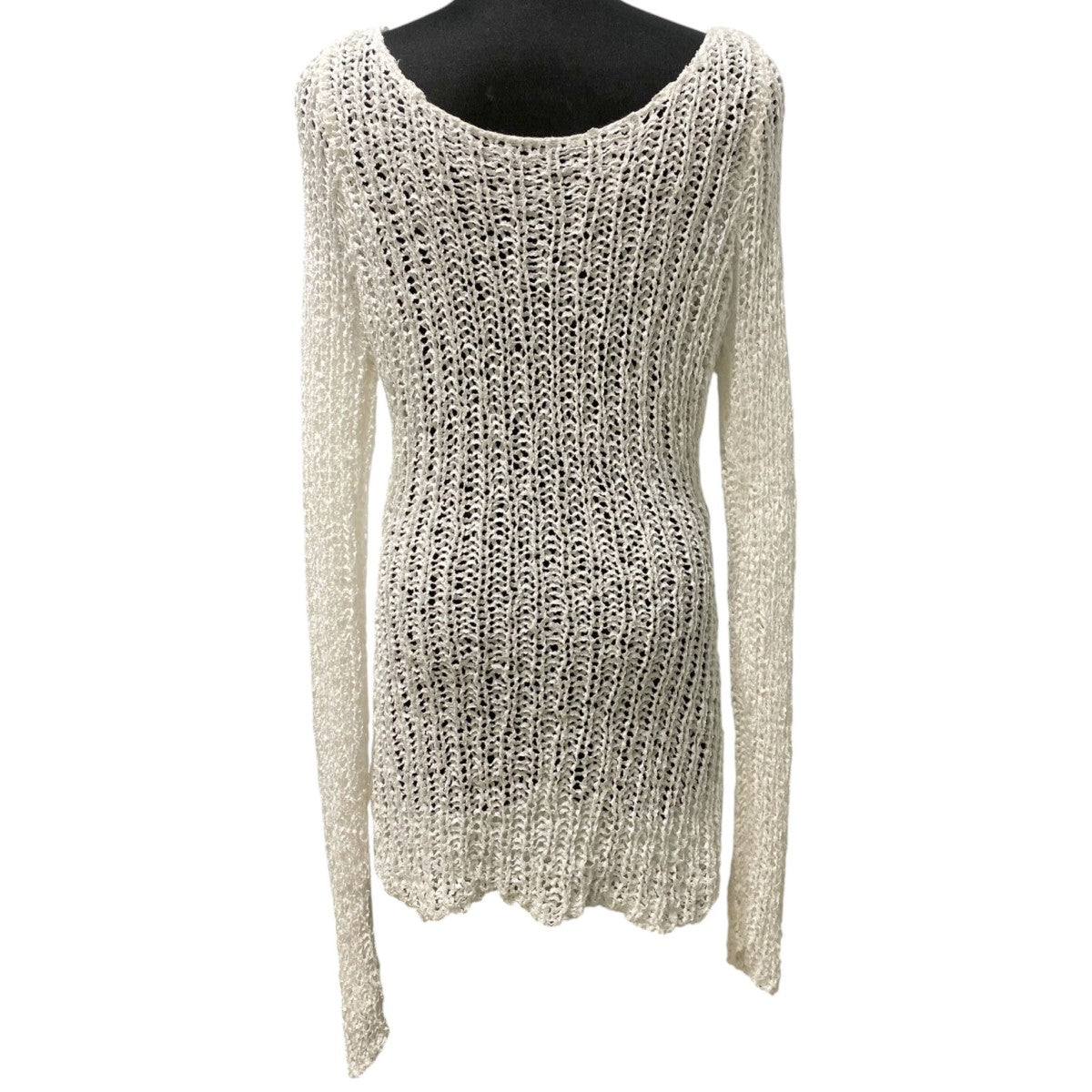 26SSRibbon yarn knitリボンテープヤーン針抜き編みニット