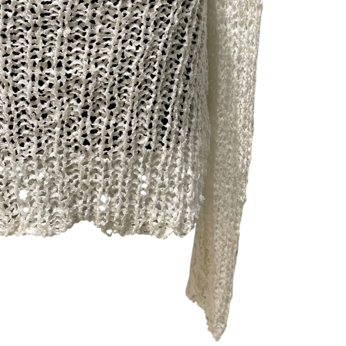 26SSRibbon yarn knitリボンテープヤーン針抜き編みニット
