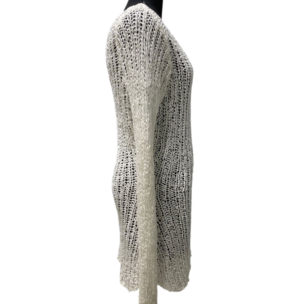 26SSRibbon yarn knitリボンテープヤーン針抜き編みニット