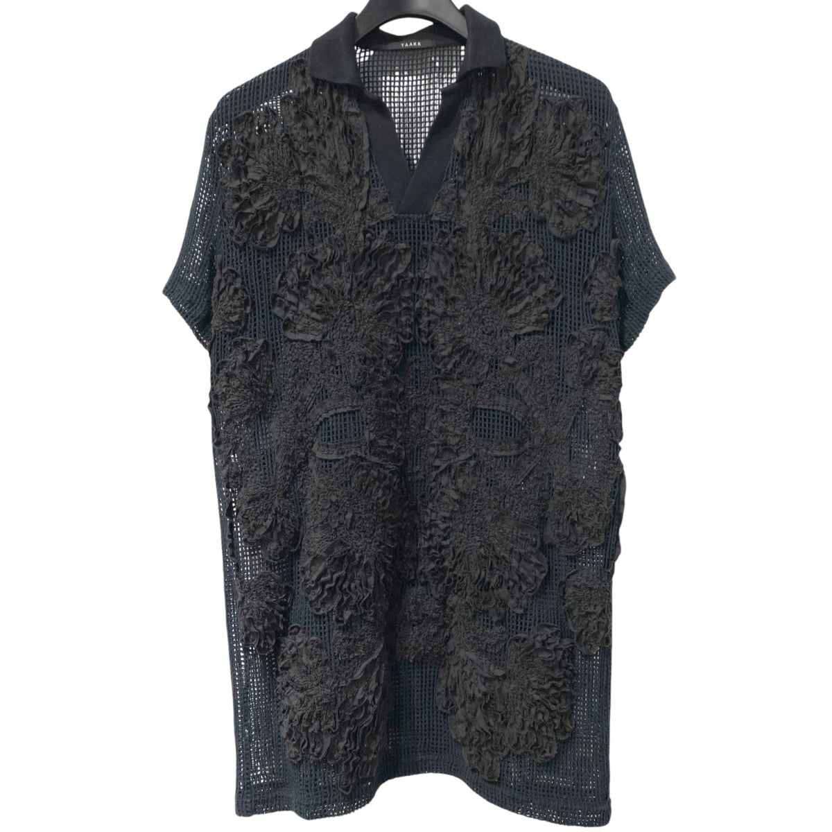 MESH EMBROIDERY POLO ONE PIECEメッシュ刺繍ポロワンピース