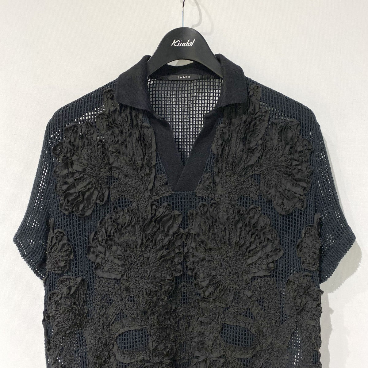 MESH EMBROIDERY POLO ONE PIECEメッシュ刺繍ポロワンピース