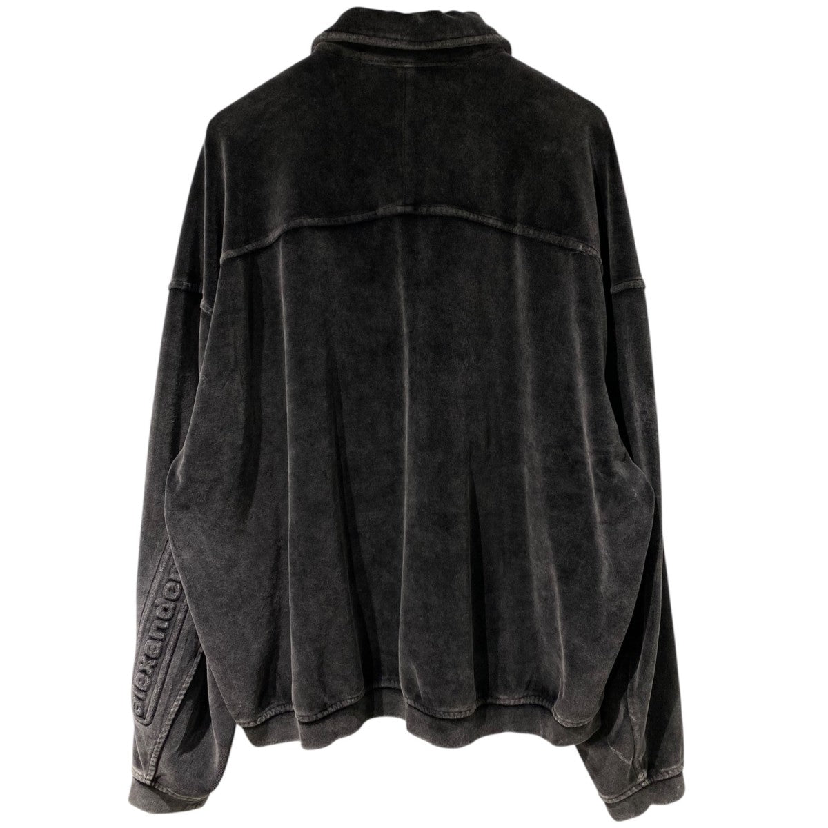 Embossed Logo Pullover Polo Shirtエンボスロゴオーバーサイズベロアポロスウェット